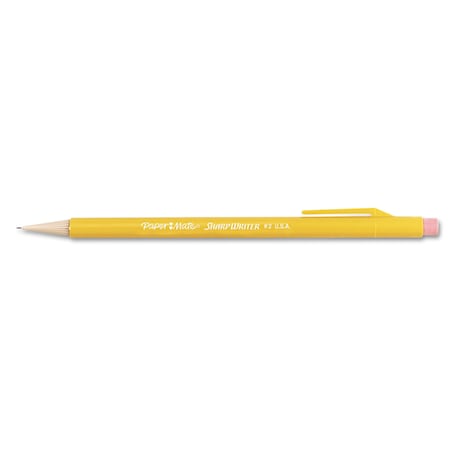 Paper Mate Sharpwriter Mechanical Pencil, 0.7 mm, HB (No 2.5), Yellow Barrel, PK36 1921221C